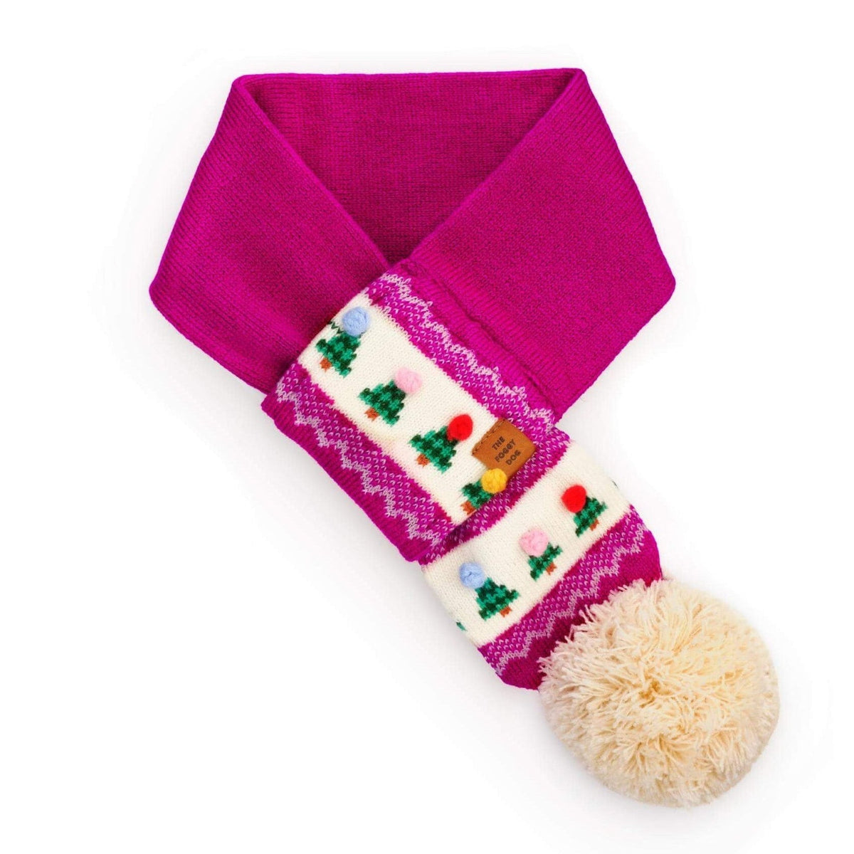 Merry and Bright Fair Isle Knit Dog Scarf from The Foggy Dog