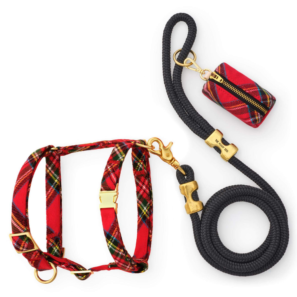 Tartan Plaid Flannel Harness Walk Set from The Foggy Dog