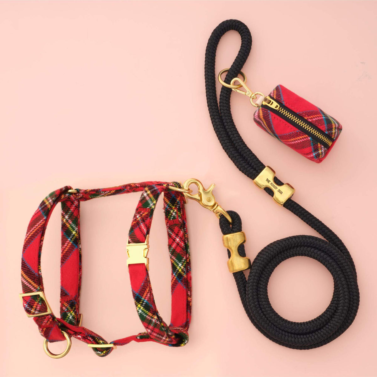 Tartan Plaid Flannel Harness Walk Set from The Foggy Dog