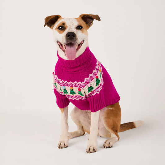Merry and Bright Fair Isle Dog Sweater view 1