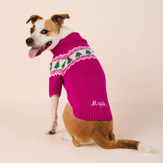 Merry and Bright Fair Isle Dog Sweater view 2