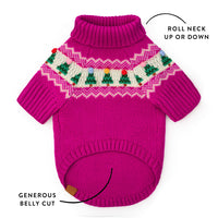 Merry and Bright Fair Isle Dog Sweater from The Foggy Dog