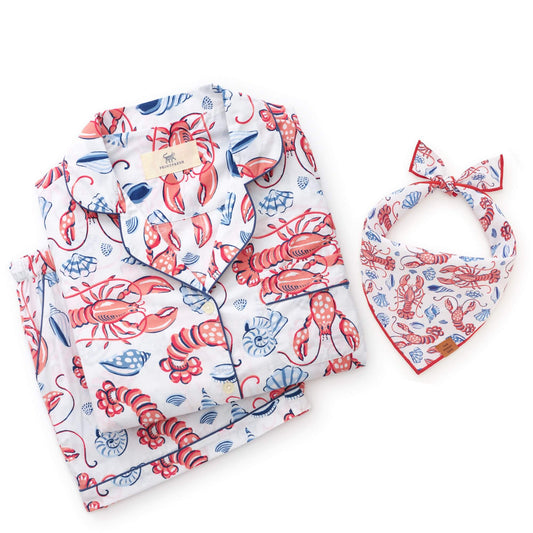 Printfresh x TFD Lobster Landing Mom + Dog Matching Gift Set (Short PJs) view 1