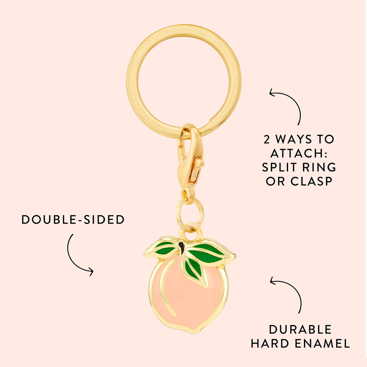 Peach Collar Charm from The Foggy Dog
