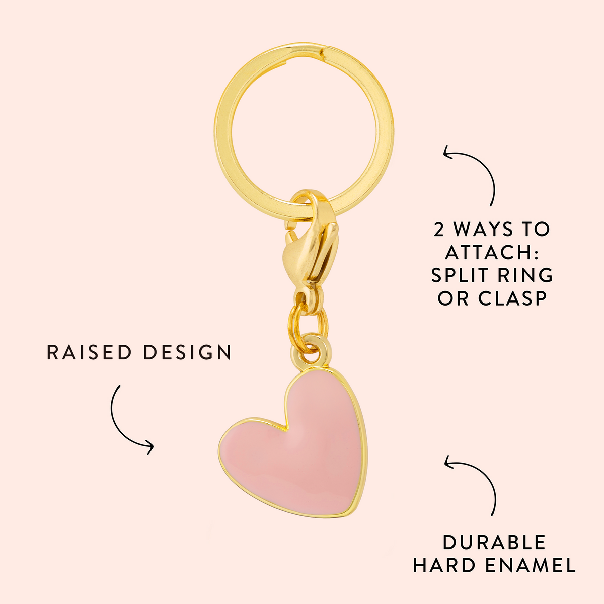 Pink Heart Collar Charm from The Foggy Dog