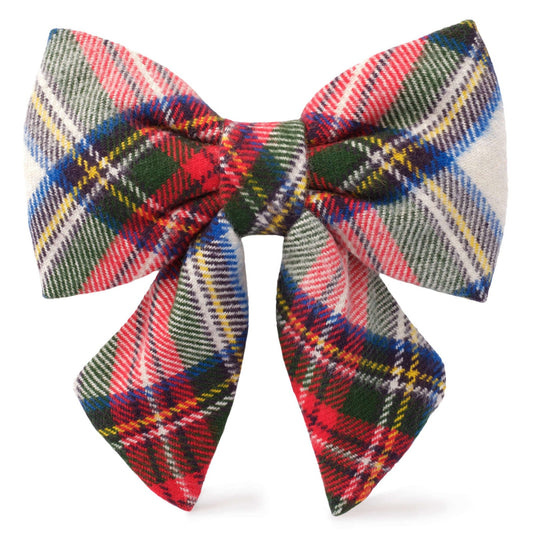 Regent Plaid Flannel Lady Dog Bow view 1