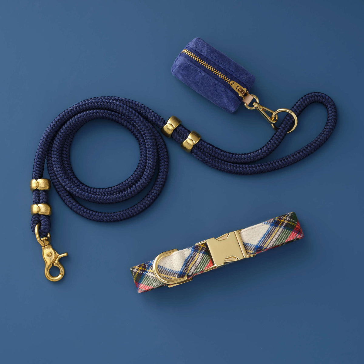 Regent Plaid Flannel Collar Walk Set view 2