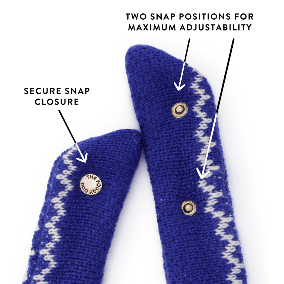 Snow Day Fair Isle Knit Dog Bandana from The Foggy Dog
