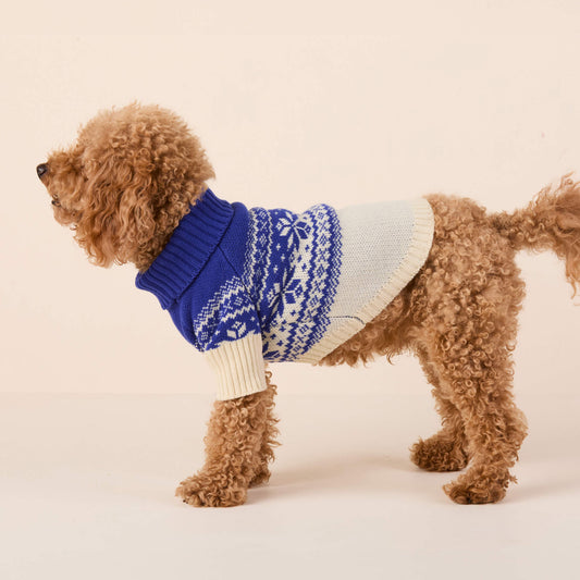 Snow Day Fair Isle Dog Sweater view 2