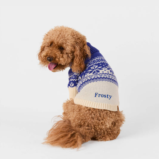 Snow Day Fair Isle Dog Sweater view 1