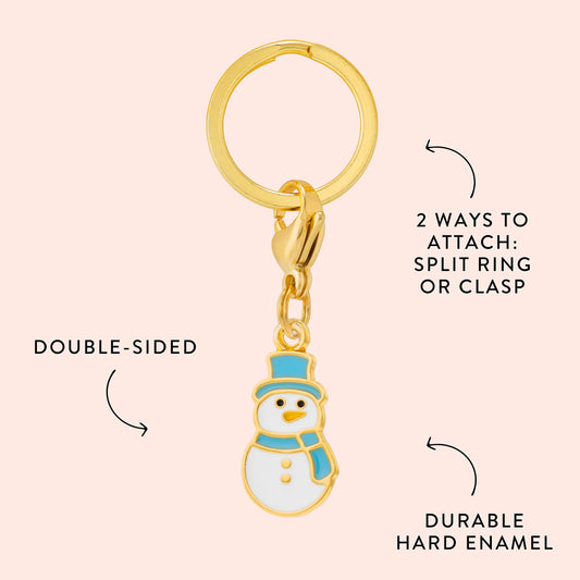 Snowman Collar Charm view 2