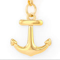 Gold Anchor Collar Charm