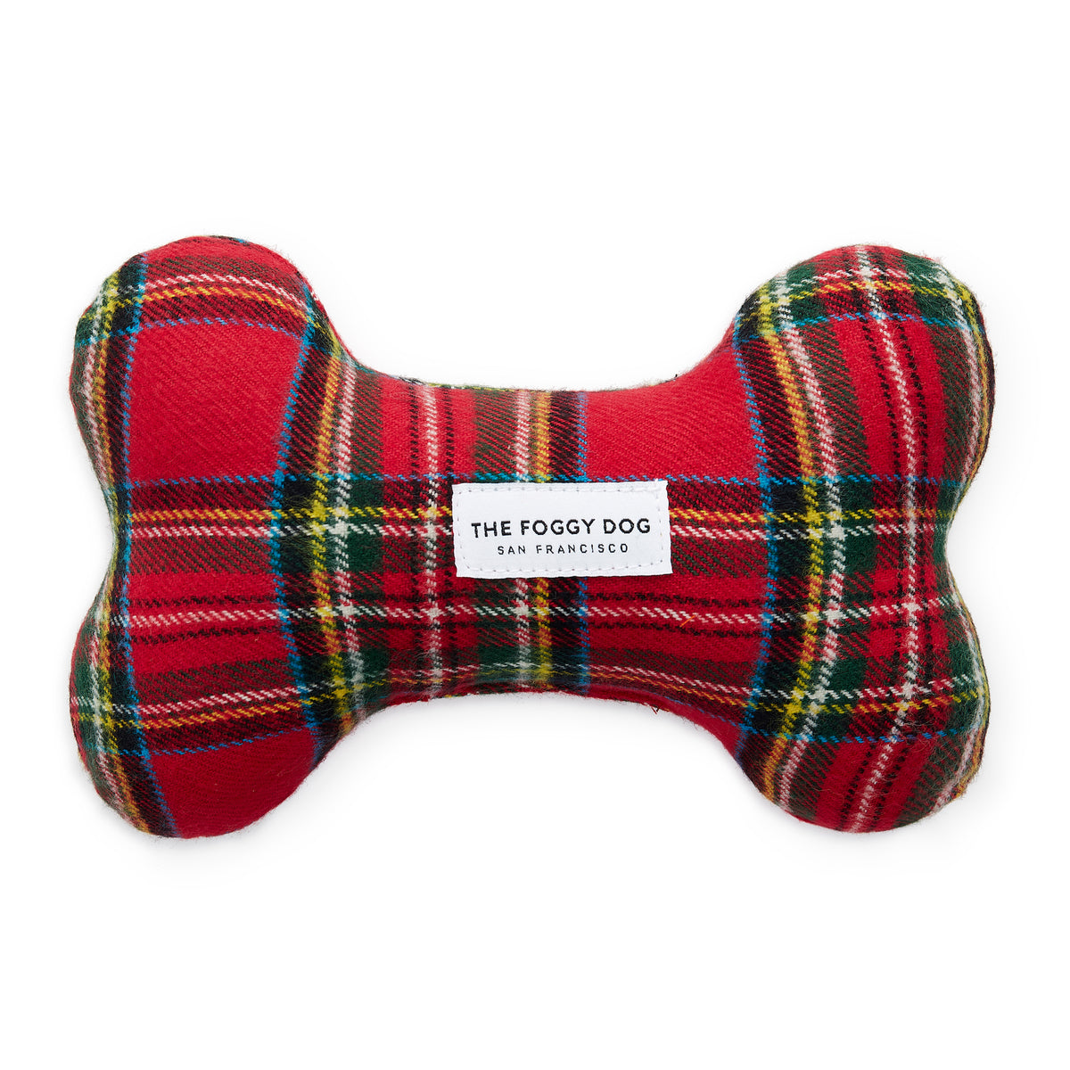 Tartan Plaid Flannel Dog Squeaky Toy view 1