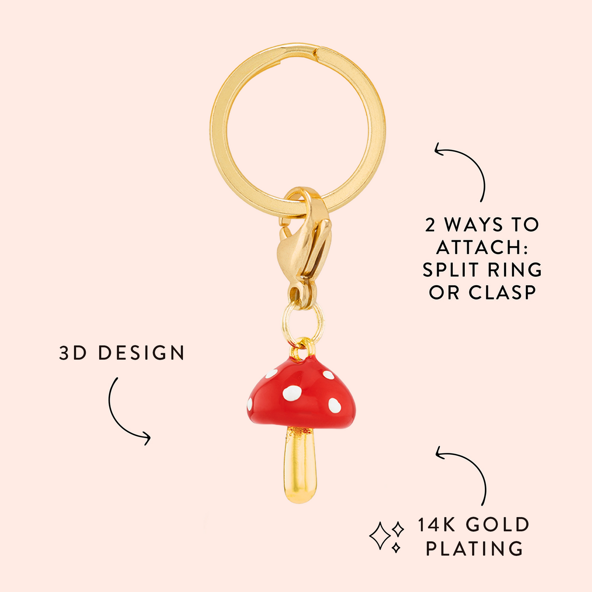 Toadstool Collar Charm from The Foggy Dog