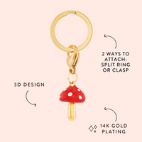Toadstool Collar Charm from The Foggy Dog