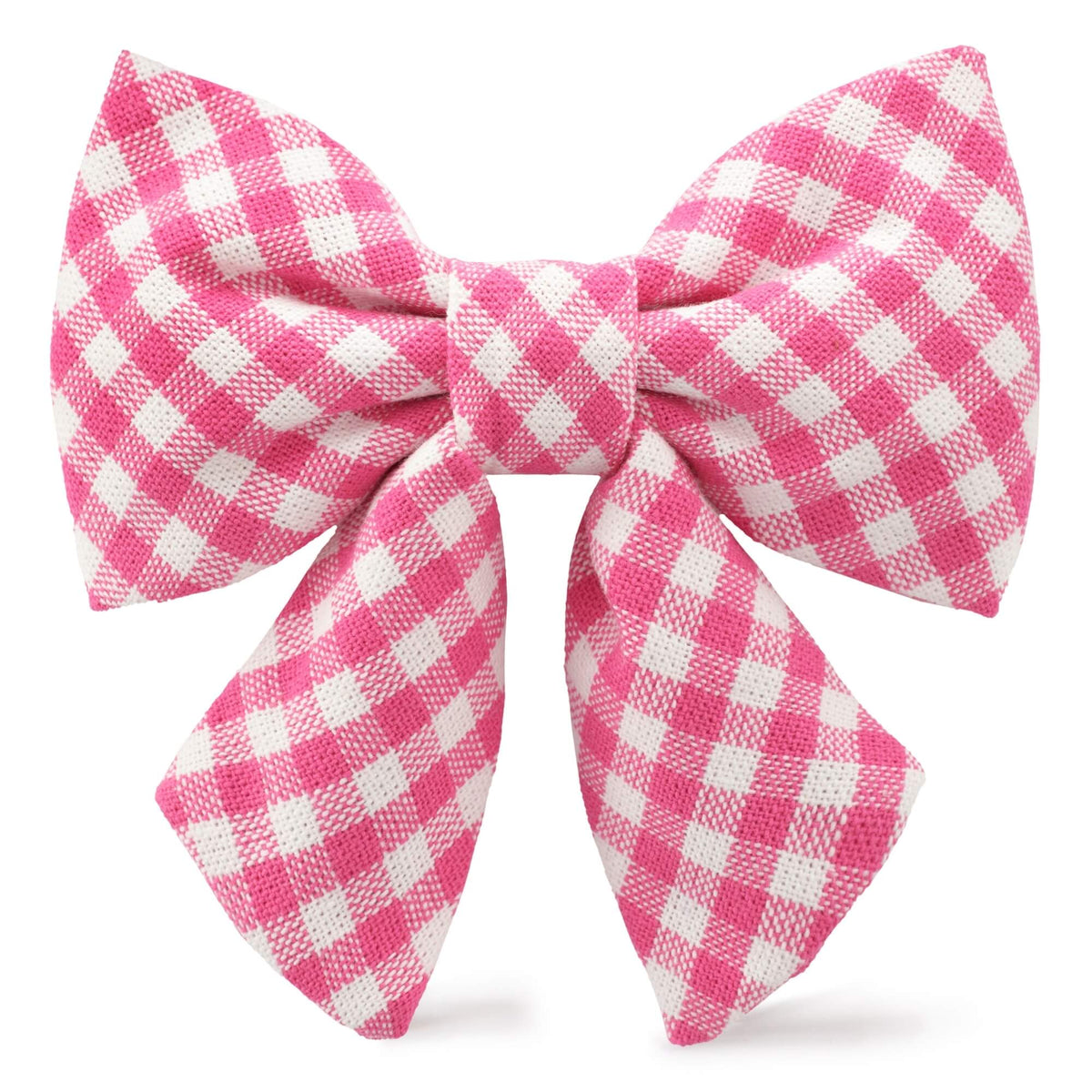 Hot Pink Gingham Lady Dog Bow from The Foggy Dog