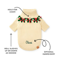 Holly Bobble Dog Sweater view 6