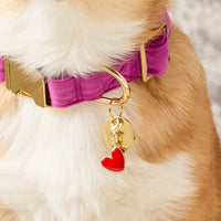 Red Heart Collar Charm from The Foggy Dog