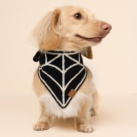 Spiderweb Crochet Dog Bandana view 2