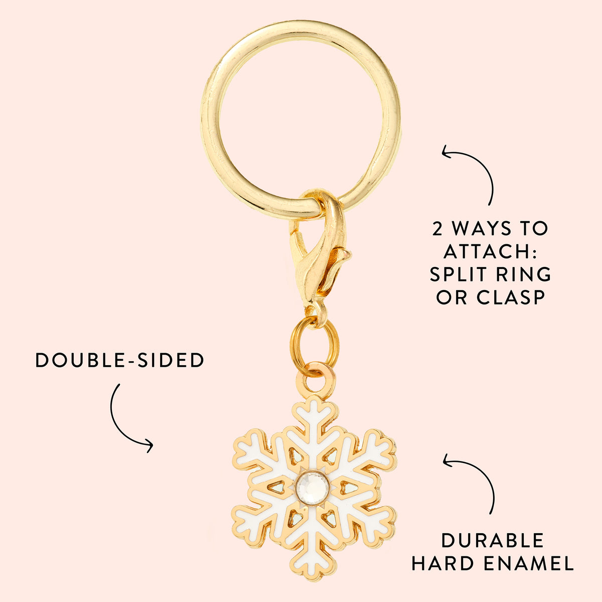 White Christmas Collar Charm Set view 3