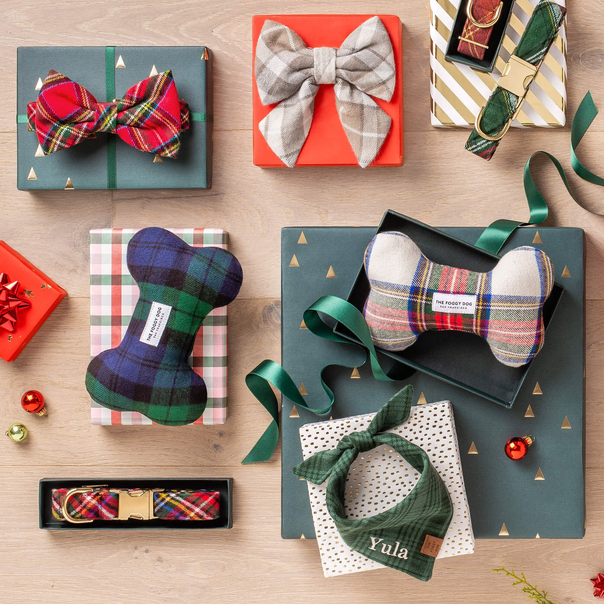 Andover Plaid Flannel Lady Dog Bow view 5