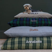 Ticking Stripe Dog Bed from The Foggy Dog 