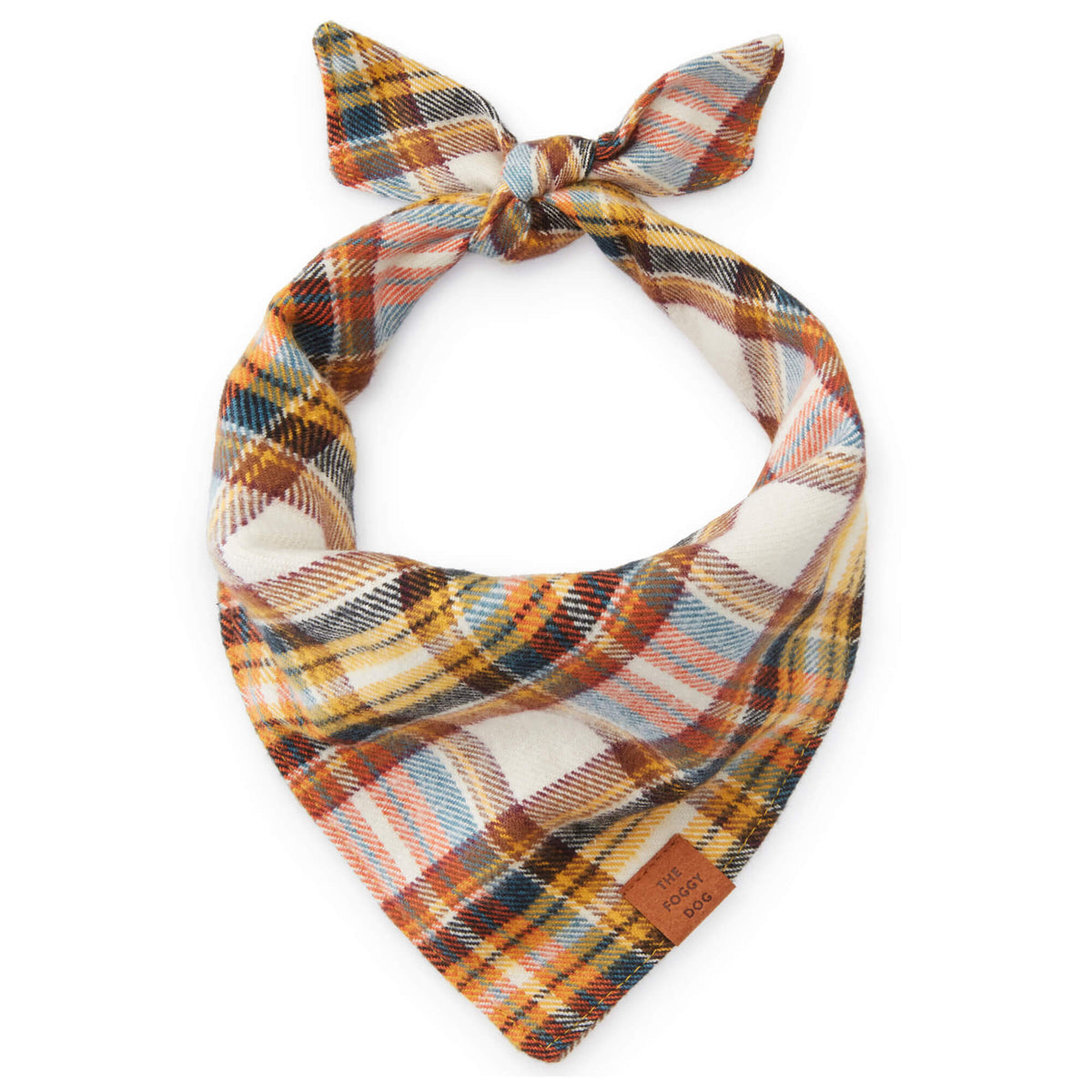 Cornucopia Plaid Flannel Dog Bandana view 1
