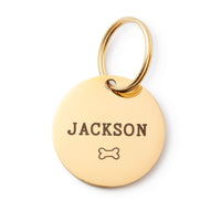 Circle Pet ID Tag: Bone Icon view 1