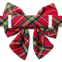 Tartan Plaid Flannel Lady Dog Bow view 2