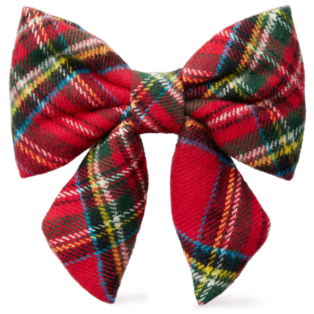 Tartan Plaid Flannel Lady Dog Bow view 1