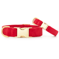 Cranberry Velvet Dog Collar from The Foggy Dog 