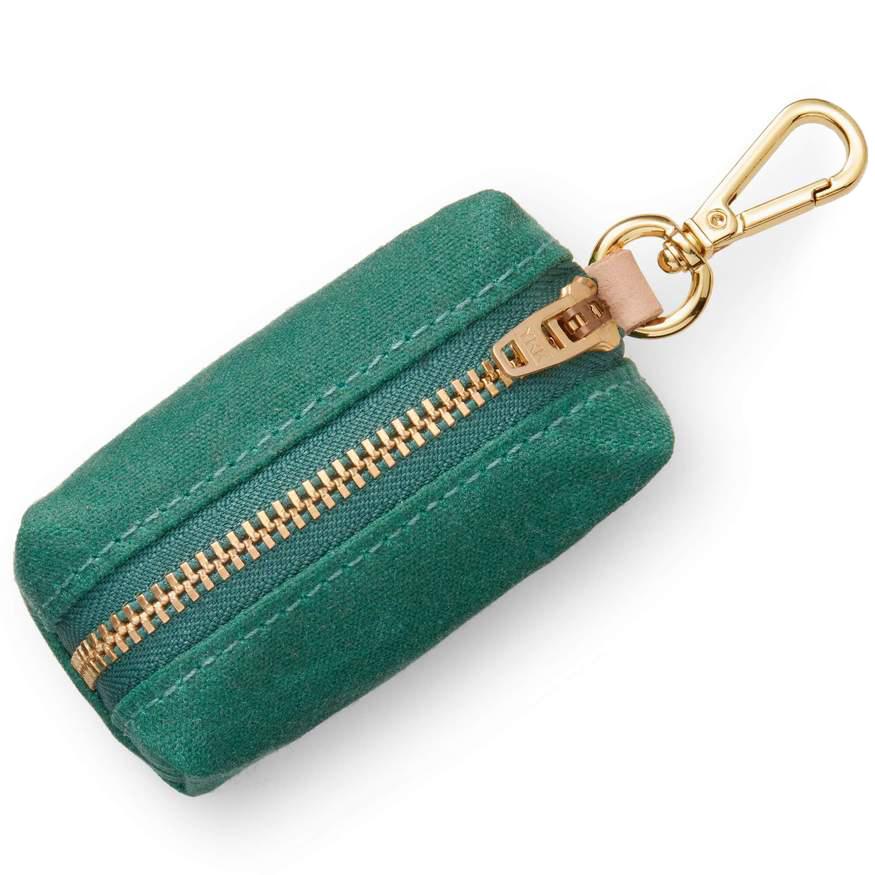 Evergreen Waxed Canvas Waste Bag Dispenser from The Foggy Dog