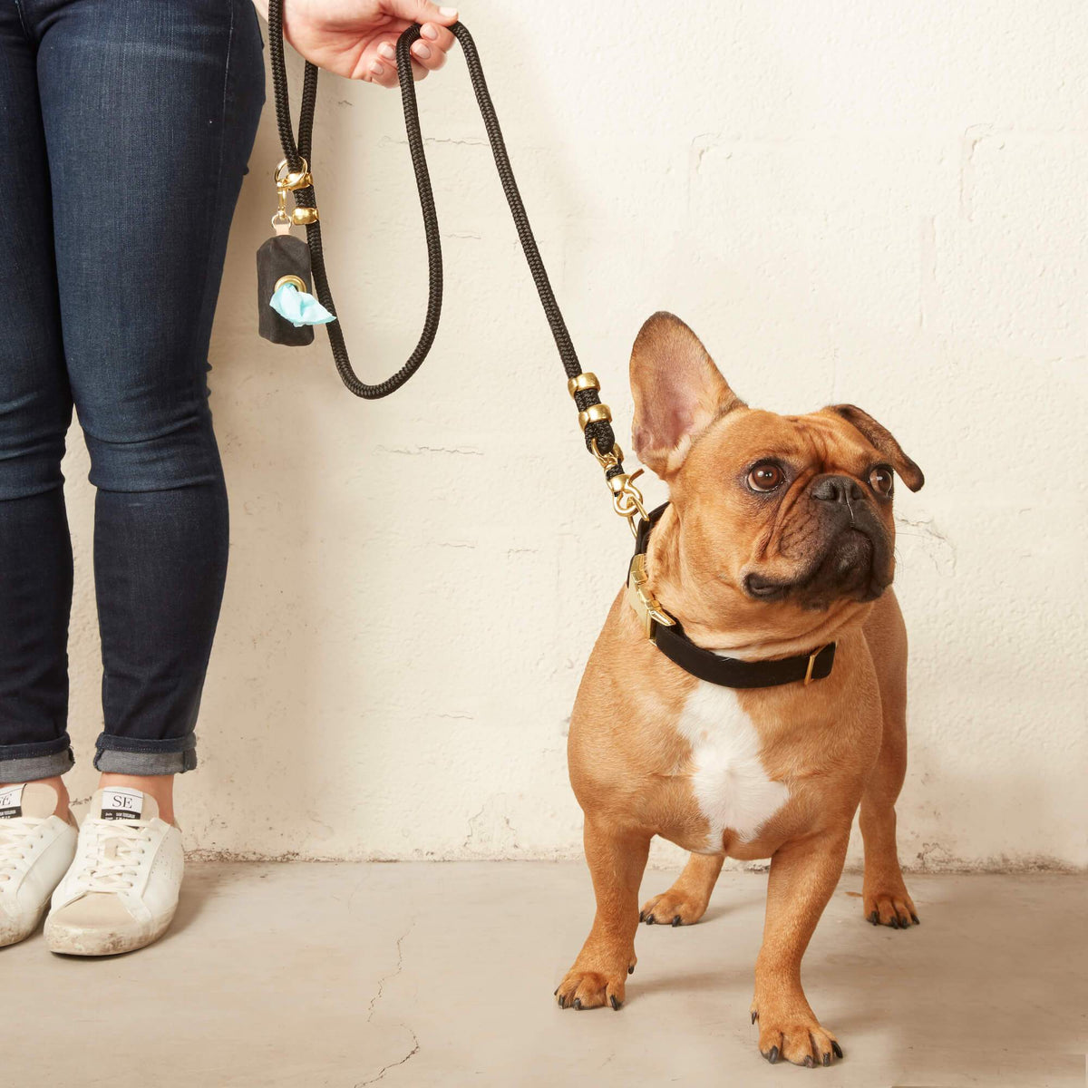 Onyx Waxed Canvas Waste Bag Dispenser from The Foggy Dog 